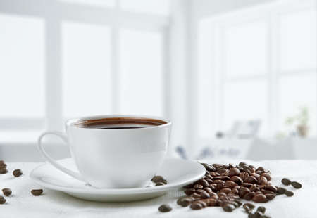 morning with cup of coffeeの写真素材