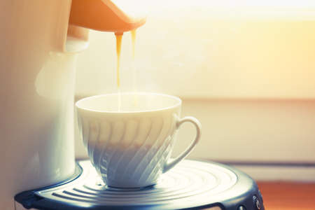 coffee machine preparing cup of coffee