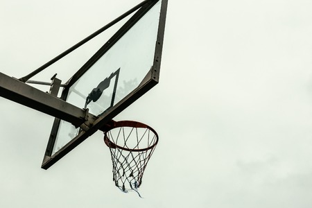 Street basketball board on a background of  skyの写真素材
