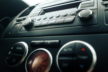 dashboard, car interior. inside in the carの写真素材