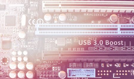 Circuit board. Electronic computer hardware technology. Motherboard digital chip. Tech science...