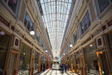 Saint Petersburg, Russia - Circa June 2017: inside modern shopping center or mall in downtown of St. Petersburgのeditorial素材