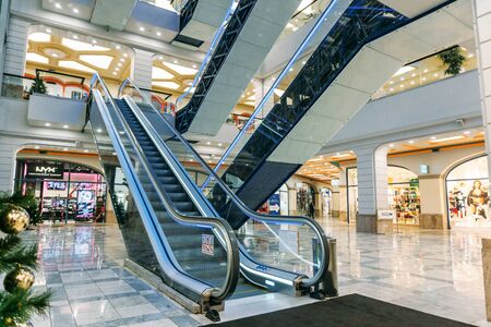 Voronezh, Russia - December 14 2017: Modern Trade Mall or Shopping Centerのeditorial素材