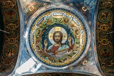 Saint Petersburg, Russia - Circa June 2017: Interior of the Church of the Saviour on Spilled Blood in St. Petersburg, Russia - famous Russian orthodox churchのeditorial素材
