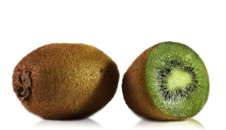 Some kiwi isolated on the whiteの写真素材