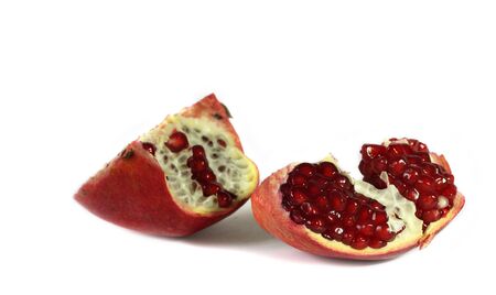 Pomegranate isolated on the whiteの写真素材