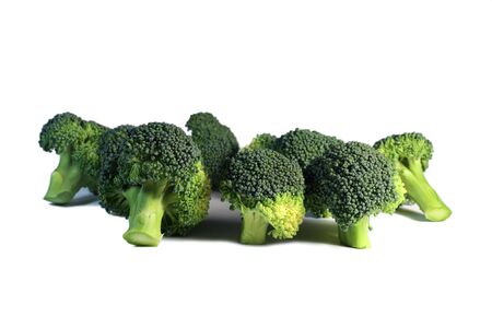Broccoli isolated on the whiteの写真素材