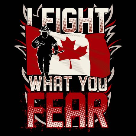 Illustration Vector Art With Canada States, Firefighterのイラスト素材