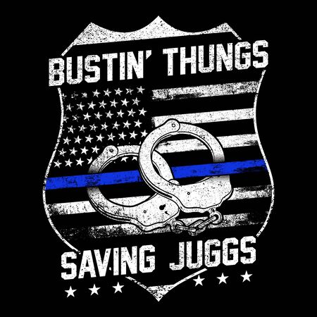 Illustration Vector Art -  Bustin Thung Saving Juggsのイラスト素材