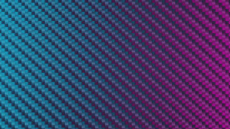 Carbon fiber background with blue and purple .3D renderの写真素材