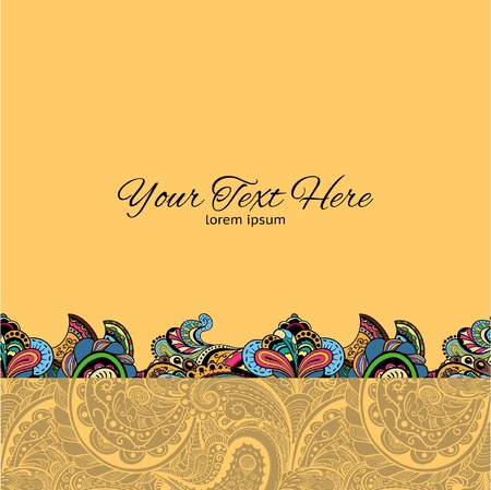 Stylish  vintage floral pattern against a uniform backgroundのイラスト素材