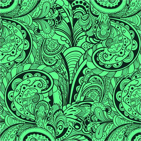 Stylish vector vintage floral pattern against a uniform backgroundのイラスト素材