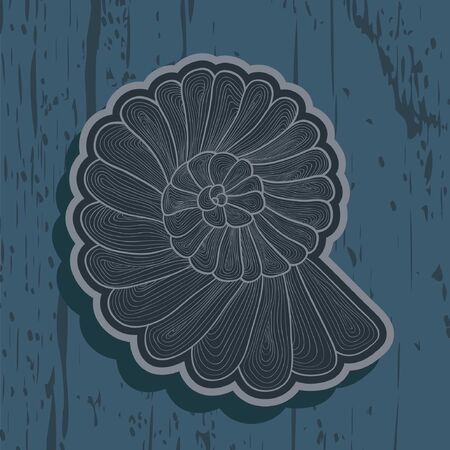 Vector background pattern of stylized snailのイラスト素材