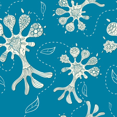 Seamless pattern with trees can be used as wallpaper or greeting card, site background and otherのイラスト素材