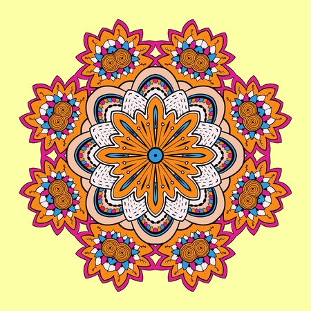 Circle lace steampunk ornament can be used for wallpaper, pattern fills, web page background,surface textures.のイラスト素材