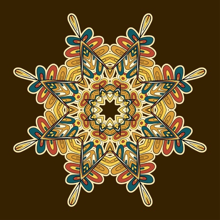 Ornamental round lace can be used as wallpaper or greeting card, site background and otherのイラスト素材