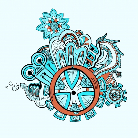 Steampunk abstract background can be used as wallpaper or greeting card, site background and otherのイラスト素材