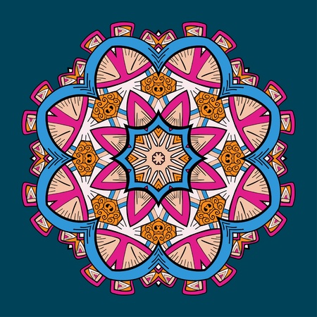 Circle lace steampunk ornament can be used for wallpaper, pattern fills, web page background,surface textures.のイラスト素材