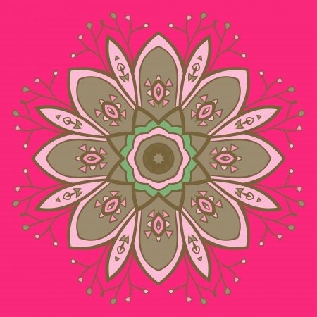 Circle ornament, ornamental round lace can be used for wallpaper, pattern fills, web page background,surface textures のイラスト素材