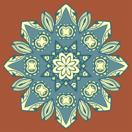 Circle ornament, ornamental round lace can be used for wallpaper, pattern fills, web page background,surface textures のイラスト素材