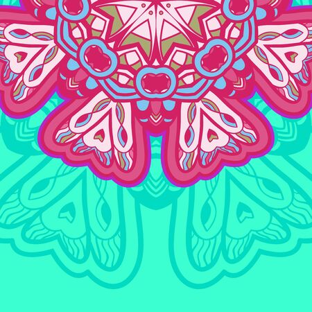 Vector circle lace ornament  Circle background  Doily round lace pattern  Native american motif のイラスト素材