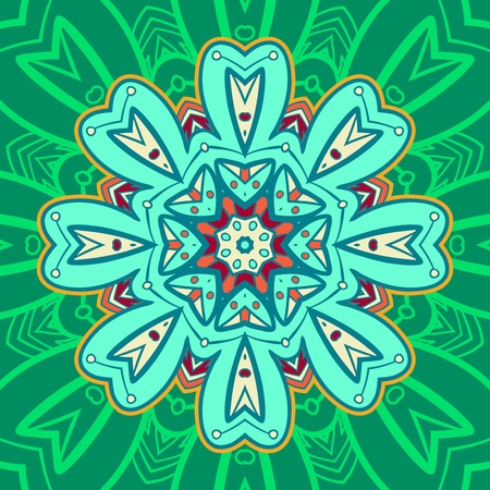 Vector circle lace ornament  Circle background  Doily round lace pattern  Native american motif のイラスト素材