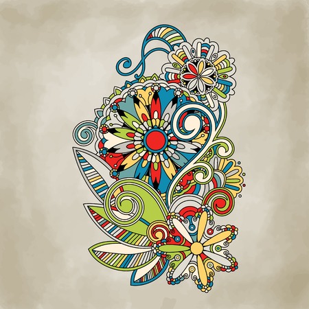 Abstract vector floral and ornamental item のイラスト素材