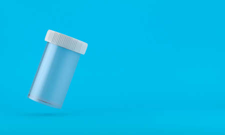 medicine pill bottle 3D with background Premium Photo