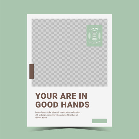 Barber shop flyer templateのイラスト素材