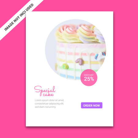 Delicious cake flyer templateのイラスト素材
