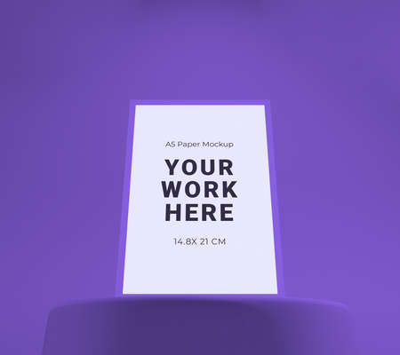 a5 table tent stands 3d renderingの写真素材