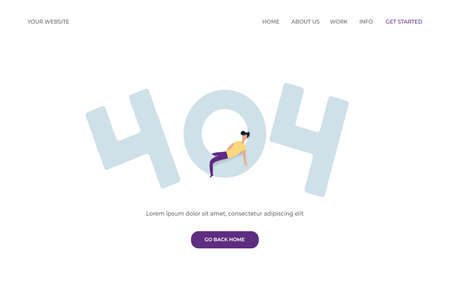 error 404 concept for landing pageのイラスト素材