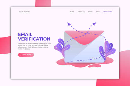 Email landing page templateのイラスト素材