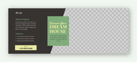 Perfect and modern home sale cover banner template for real estate companyのイラスト素材