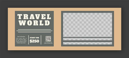 Travel cover page and web banner design templateのイラスト素材
