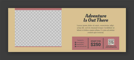 Travel cover page and web banner design templateのイラスト素材