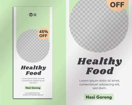 Food roll up banner design template for restaurant Premium Vectorのイラスト素材