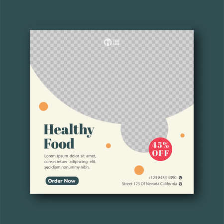 Food menu and restaurant social media banner templateのイラスト素材