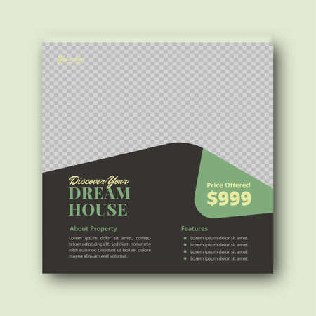 Real estate social media post and banner templateのイラスト素材