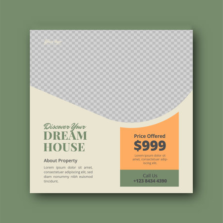 Real estate social media post and banner templateのイラスト素材