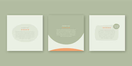 Customer feedback review or testimonial social media post templateのイラスト素材