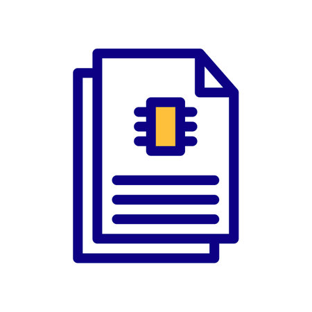 Data Sheet Icon in Filled Outline Style on White Backgroundのイラスト素材