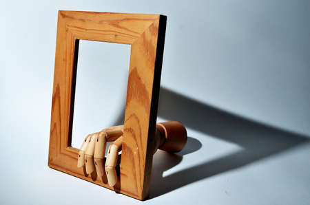 Male hands as if holding something. Focus on finger-tipsの写真素材