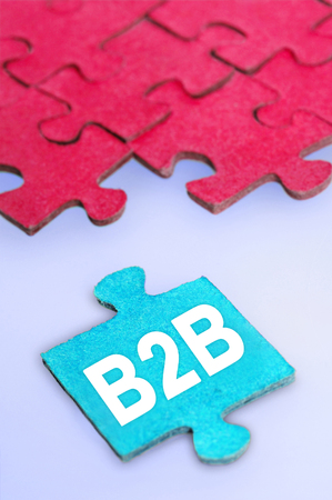 Puzzle with B2B word pieceの写真素材