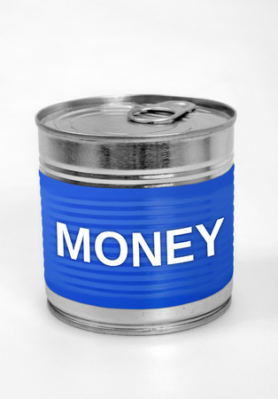 Money word on food canの写真素材