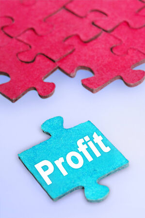 Puzzle with Profit word pieceの写真素材