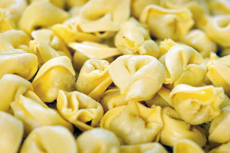 Many tortellini on close upの写真素材