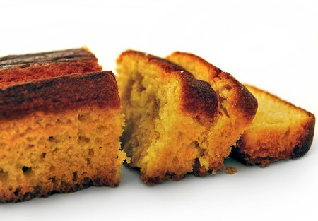 Sweet cake on white backgroundの写真素材