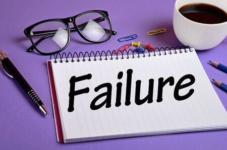 Failure word on notepad closeupの写真素材