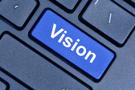 Vision word on keyboard button pcの写真素材